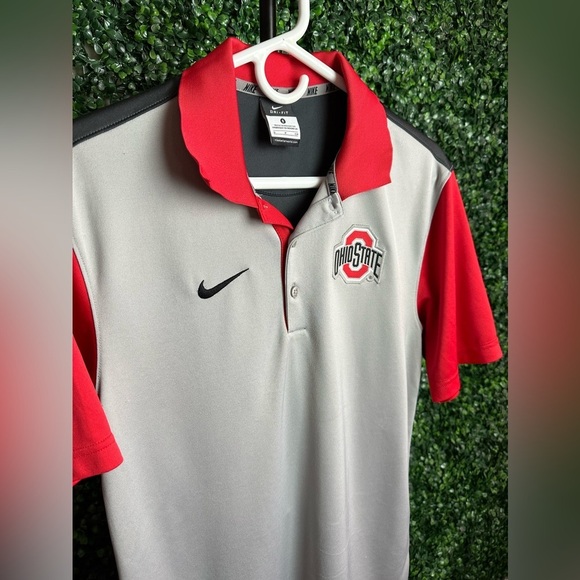 Nike Dri-Fit Ohio State Buckeyes Logo Polo Sz Lg - Picture 2 of 5